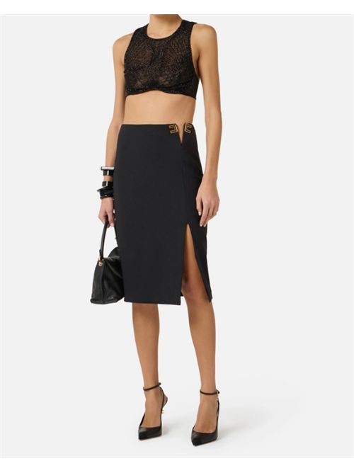 LOGO DETAIL SKIRT ELISABETTA FRANCHI | GO14761E2110 nero